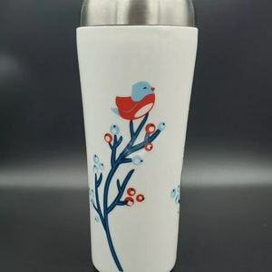 David's Tea Ceramic Glass Travel Tumbler Double Walled With Infuser And Lid.